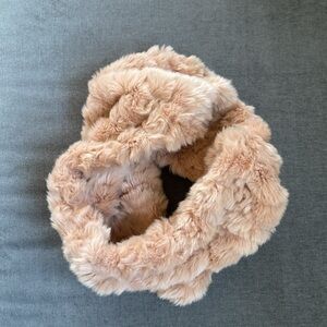 Zara Blush Pink Faux Fur Infinity Scarf